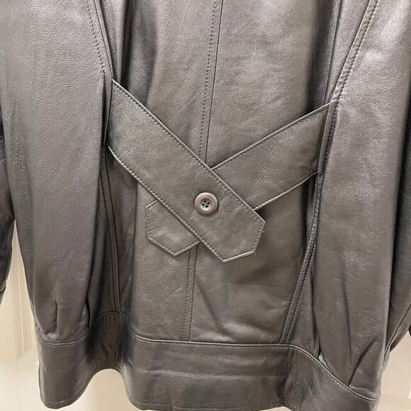Vintage Rue Royale 1980s Oversized Leather Jacket - Picture 5 of 12